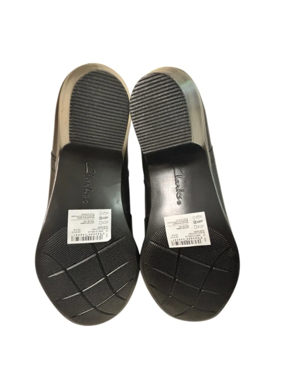 Clarks Emily2 Belle Boots Womens Size 9 Black Leather Ankle Booties Heel Zip - Picture 8 of 15